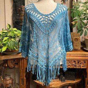 Pretty Angel Shear Mesh Lace Top NWT